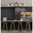 CANDELLUX 94-66657 LAMPA ACROBAT LISTWA 4X40W E14 CZARNY KLOSZ ZŁOTY