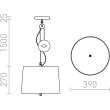 RENDL R12477 LEVITA wisząca regulowana biała chrom 230V E27 42W