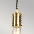 ELSTEAD Douille DOUILLE-P-BPB 1 Light Pendant - Black/Polished Brass