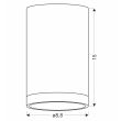 CANDELLUX 2282879 TUBA LAMPA SUFITOWA 9W LED 8,8/15 DREWNIANY+SZARY 4000K