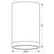 CANDELLUX 2282879 TUBA LAMPA SUFITOWA 9W LED 8,8/15 DREWNIANY+SZARY 4000K