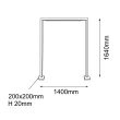 ANTIGO Lampa stojąca ogrodowa Taketa - Antracyt (1640 mm) 9933