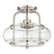 ELSTEAD Trilogy QZ-TRILOGY-SFS-BN 1 Light Semi-Flush Mount - Brushed Nickel