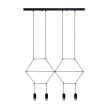 Step into design XT068-4P Lampa wisząca LINEA-4 LONG czarna 70 cm