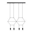 Step into design XT068-4P Lampa wisząca LINEA-4 LONG czarna 70 cm