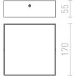 RENDL R12849 LARISA SQ 17 sufitowa czarna 230V LED 15W 3000K
