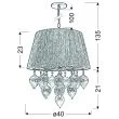 CANDELLUX 33-04567 ELISSA ZWIS 3X40W E14 SZARO BEŻOWY