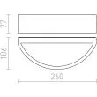 RENDL R10365 LESA ścienna biała 230V E27 26W IP54