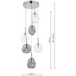 DAR QUI6410 QUINN 6LT CLUSTER PENDANT SMOKED/ CLEAR