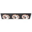 RENDL R13263 SHARM SQ III wpuszczana czarna miedź/miedź 230V LED 3x10W 24° 3000K