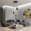 EMIBIG 1739/3PREM GAUDI 3PREM BLACK ORANGE Lampa wisząca