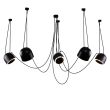 ANTIGO Lampa wisząca DOBO 5 - Czarna 9038