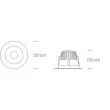 ONE LIGHT 10108ED/W/B/W Volax 10108ED/W/B biała wpuszczana oprawa typu downlight z czarnym odbłyśnikiem COB LED 3000K 8W