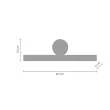 Step into Design MD-7014 wall Lampa ścienna BOOGIE LED złoto czarna 45 cm