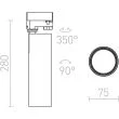 RENDL R12823 BAHIA do szyny 3-faz biała 230V LED 28W 38° 3000K oprawa 3-fazowy