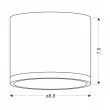 CANDELLUX 2275925 TUBA LAMPA SUFITOWA 9W LED 8,8/7,5 DREWNIANY+SZARY 4000K