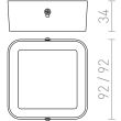 RENDL R12808 HUE SQ 9 sufitowa nikiel mat 230V LED 6W 3000K