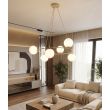 EMIBIG 1637/6 AZURA 6 MOKKA OPAL LAMPA WISZĄCA