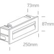 ONE LIGHT 68066/G/W Simi 3 szara ścienna oprawa do wbudowania LED 3000K 8,5W IP65