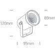 ONE LIGHT 67196A/AN/W Zeli lampa ogrodowa antracyt 3W LED 3000K IP65