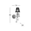 KOLARZ 1301.61.5.SPT PISANI CRYSTAL lampa ścienna