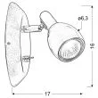 CANDELLUX 91-32768 CROSS KINKIET 1X50W GU10 MIEDZIANY