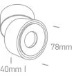 ONE LIGHT 12108LA/B/W Psaru czarna regulowana oprawa sufitowa COB LED 3000K 8W