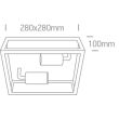 ONE LIGHT 67406D/B Gabbia P czarna lampa ogrodowa 2x40W E27 stal nierdzewna 201 + szkło hartowane