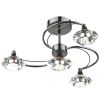 DAR LUT0467 LUTHER 4LT SEMI FLUSH CW CRYSTAL GLASS BLK CHR