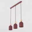 EMIBIG 1695/3 MESI 3 BURGUNDY LAMPA WISZĄCA