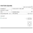 AZZARDO SC760SQ-A-CL / AZ1495 Vektor Square (clear glass) Oczko sufitowe