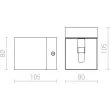 RENDL R12680 ESSEX ścienna aluminium szczotkowane 230V G9 33W