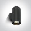 ONE LIGHT 67138L/AN/C Romeiko 2 zewnętrzny cylinder ścienny antracyt 4000K 2x20W IP65 AC LED