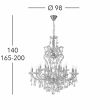 KOLARZ 0414.812+6.3.SPT VERSAILLES żyrandol złoto 24K