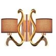 CANDELLUX 22-33529 AMBROSIA 3 KINKIET 2X40W E14 + 12,3W LED MIEDZIANY
