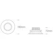 ONE LIGHT 11120E/W/W Ekali wpust z odbłyśnikiem ciemny chrom COB LED 3000K 20W