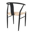 KING HOME KH1201100122 Krzesło WISHBONE METAL naturalne
