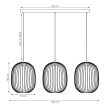 EMIBIG 1701/3 MANTRA 3 MOKKA Lampa wisząca