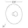 KOLARZ 0415.61XXL.V1.3.CH LUNA lampa ścienna złoto 24K