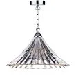 DAR ARD868 ARDECHE 1LT LRG PEND CLEAR GLASS/POL CHR FINISH