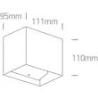 ONE LIGHT 67398C/B/W Rozena czarny kinkiet LED 3000K 2x3W IP54