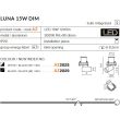 AZZARDO AZ2828 Luna 15W Dim (white/black)