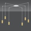 EMIBIG 527/6 LAMPA WISZĄCA TRAKER 6 WH/GOLD