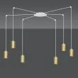 EMIBIG 527/6 LAMPA WISZĄCA TRAKER 6 WH/GOLD
