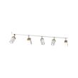 MILAGRO MLP7480 Lampa sufitowa SOLO SAWN WHITE / PATINATED WOOD 5x mini GU10