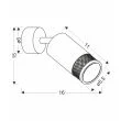 CANDELLUX 91-27566 Flin lampa kinkiet czarny 1x15W GU10 klosz czarny+złoty