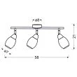 CANDELLUX 93-67630 RICO LISTWA 3X6W LED SMD GŁÓWKA OKRĄGŁA 1E Z PRZEGUBEM KD SYSTEM KLOSZ WYMIENNY CHROM/BEZBARWNY