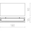 RENDL R12574 TORINO ścienna czarna 230V LED 2x5W IP54 3000K