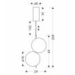 CANDELLUX STUDIO 32-50472 PLAYA lampa wisząca LED 3000K
