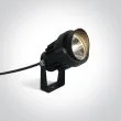 ONE LIGHT 7068/B/W Luino czarna lampa ogrodowa COB LED 6W IP65 kolec